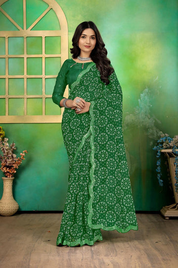 Ethnic Motifs Zari Woven Design Banarasi Saree